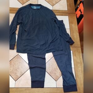 Pajama Set Men's Thermal Size XL L Blue